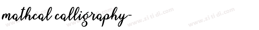 mathcal calligraphy字体转换